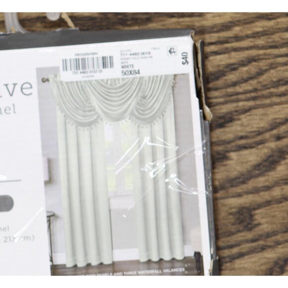 NWT Regal Home Rod Pocket Light-Filtering Single Curtain Panel White 50x84 - Picture 5 of 6